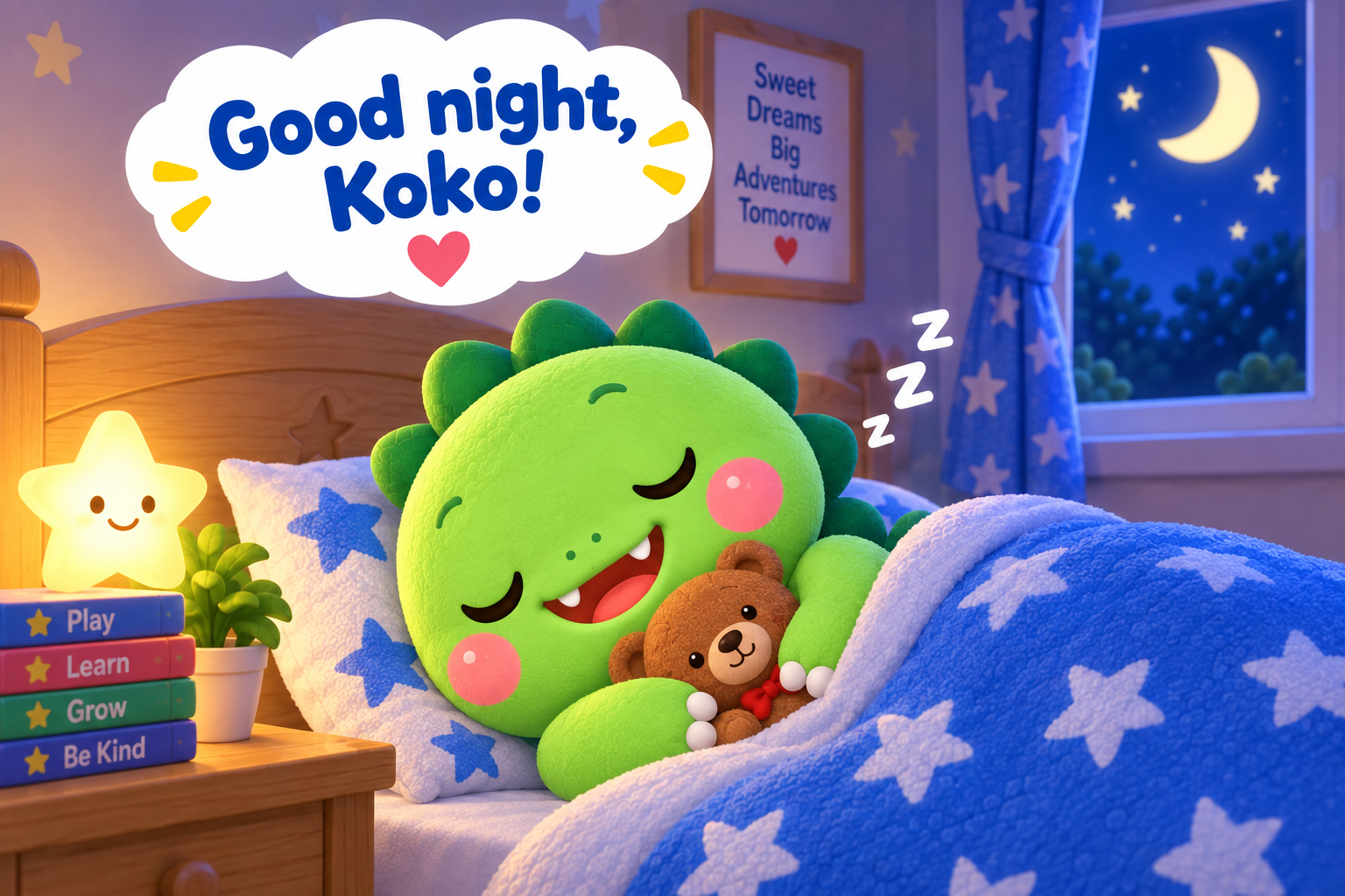 Koko saying good night